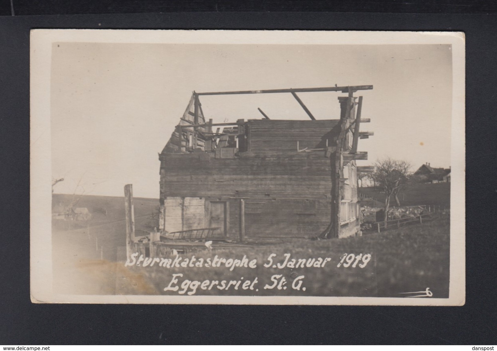 Schweiz AK Sturmkatastrophe Eggersriet 1919