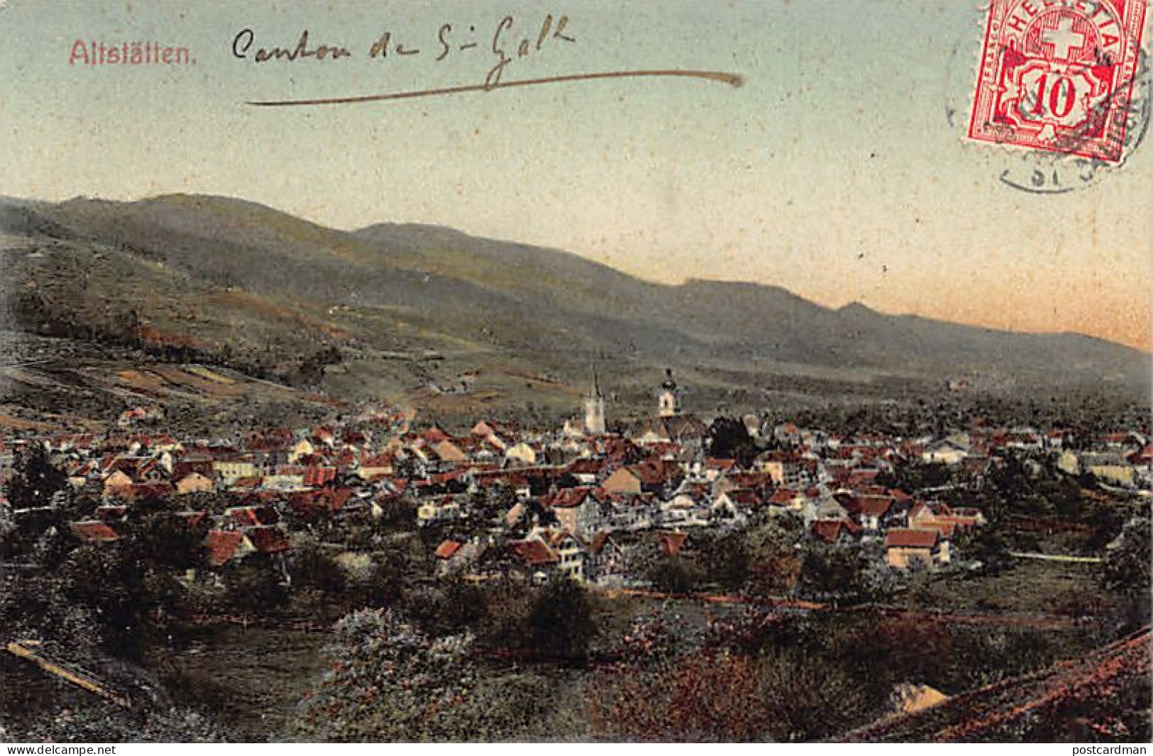 Schweiz - ALTSTÄTTEN (SG) Gesamtansicht - Verlag H. Dinkelacker 161