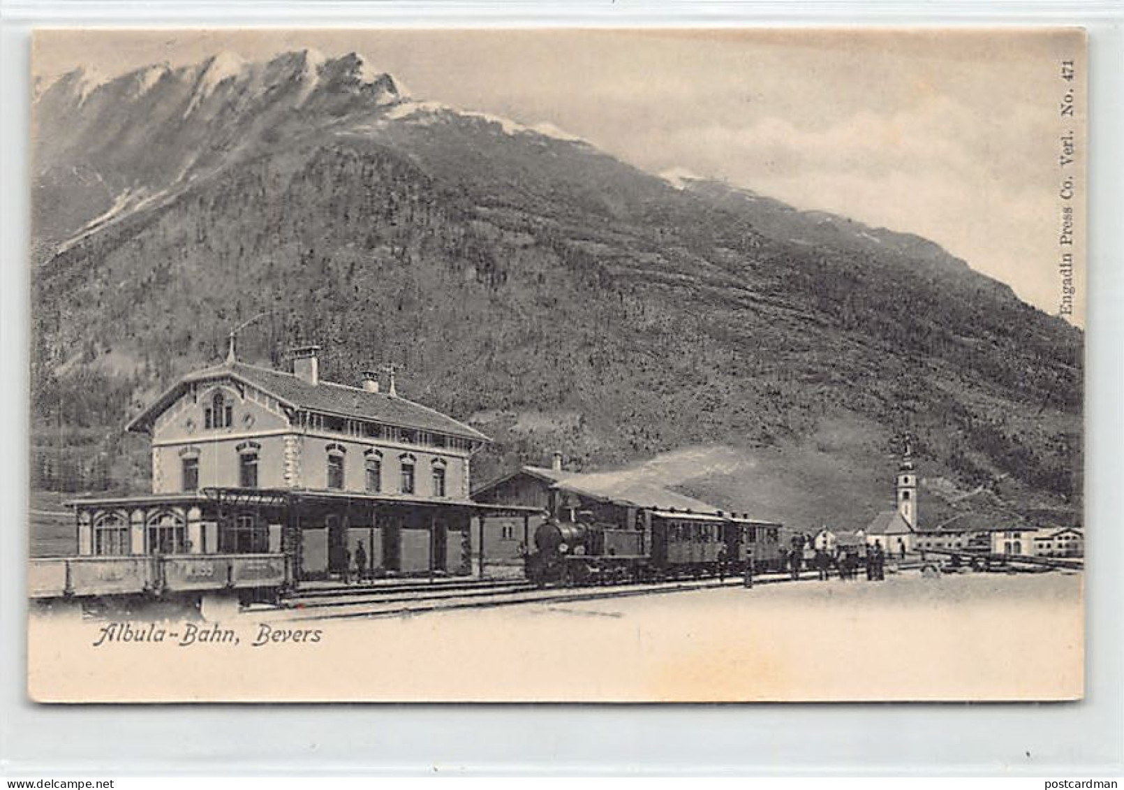 Schweiz - BEVERS Bever (GR) Bahnhof - Albula-Bahn - Verlag Engadin Pess Co. 471