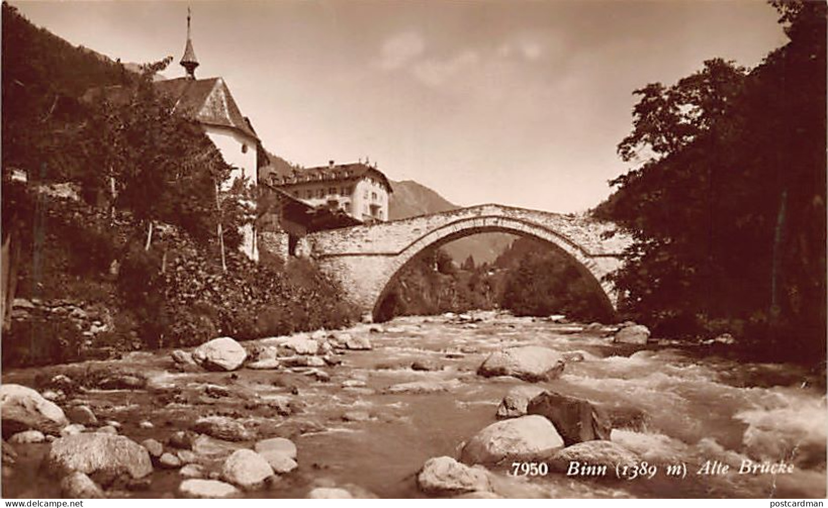 Schweiz - BINN (VS) Alte Brücke - Verlag C.P.N. 7950