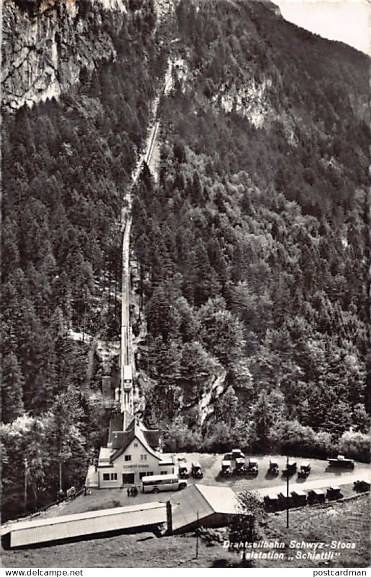 Schweiz - Drahtseilbahn Schwyz-Stoos (SZ) Talstation Schlattli - Verlag Photoglob 230