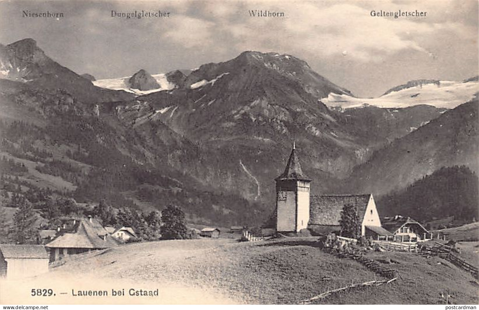 Schweiz - LAUENEN BEI GSTAAD (BE) Kirche - Verlag Phototypie Co 5829