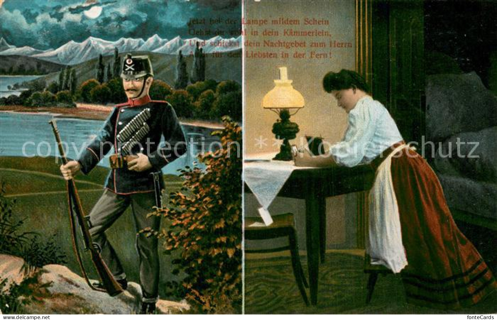 Schweiz Region Betten um Mann Soldat