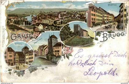 Gruss aus Brugg - Litho