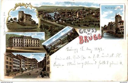Gruss aus Brugg - Litho