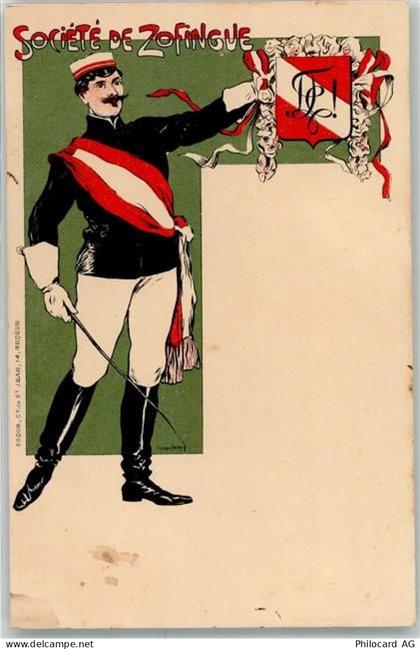 4800 Zofingen Lithographie Studentika Societe de Zofingue - 13271355