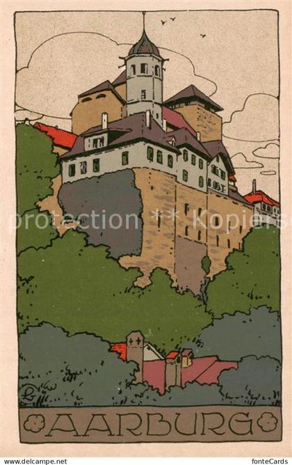 Aarburg AG Die Aarburg Kuenstler Steinzeichnung