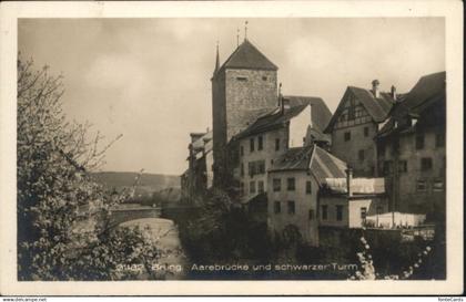 Brugg AG Brugg Aarebruecke schwarzer Turm