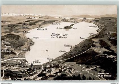 2500 Biel/Bienne - Vogelschau Bielersee Neuenburgersee Murtensee - 10590699