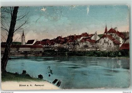 3294 Büren an der Aare 1912 Gebrauchsspuren Aarequai - 10217871