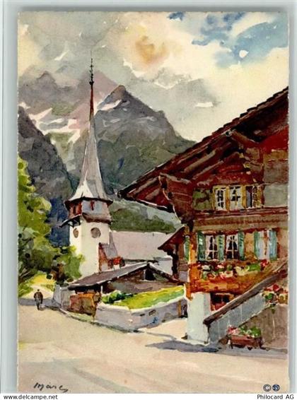 3785 Gsteig b. Gstaad Künstlerkarte sign. - 11057564