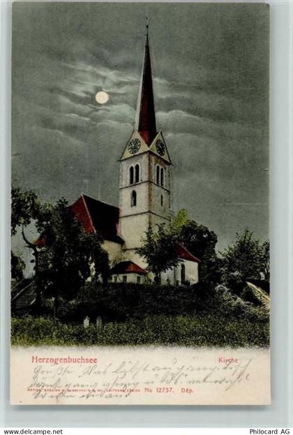 3360 Herzogenbuchsee Mondschein 1906 Kirche - 13113511