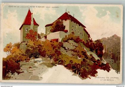 3177 Laupen BE Lithographie Schloss - 10741590