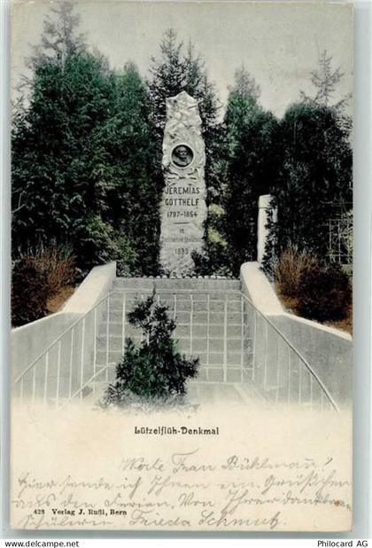 3432 Lützelflüh-Goldbach 1906 - Jeremias Gotthelf Denkmal - 39371463