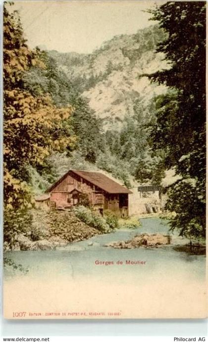 2740 Moutier Lithographie Gorges de Moutier - 51636014
