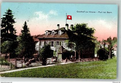 3074 Muri b. Bern 1917 Foto AK Gasthaus zur Krone - 13552078
