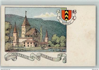 2560 Nidau Künstlerkarte Chateaux Suisses sign Reuter Ch. A. - 13116581