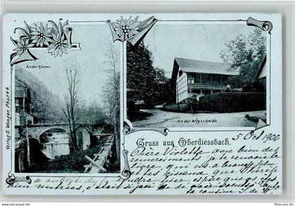3672 Oberdiessbach 1899 - Gruss aus - An der Kiesen und Wegscheide AK - 13213851