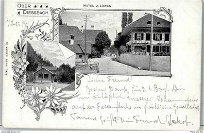 3672 Oberdiessbach 1901 Lithographie Hotel zum Löwen - 13623228