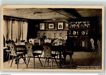 3713 Reichenbach im Kandertal 1913 - Gasthaus Bären Gaststube - 10607805