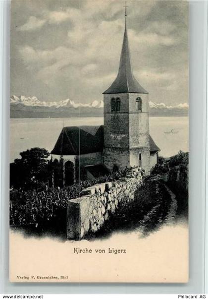 2514 Ligerz Gléresse 1900 - Kirche, gute Erhaltung AK - 13078061