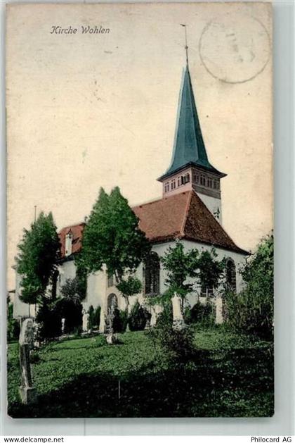 3033 Wohlen b. Bern 1910 Foto AK Kirche - 38022392