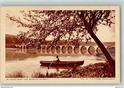 3033 Wohlen b. Bern - Wohlensee mit Paddelboot Brücke - 10160362