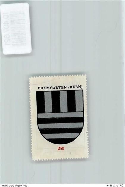 3047 Bremgarten b. Bern Seftau - Vignette Wappen Kaffee Hag 1920-1940 - 10407621