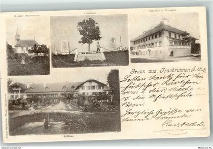 3312 Fraubrunnen 1902 - Kirche Gratenried Denkmal Gasthaus z. Brunnen Sc... - 13256460