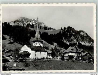 3765 Oberwil im Simmental 1952 Foto AK Kirche Pfarrhaus - 38245926