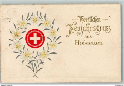 3858 Hofstetten b. Brienz 1910 Prägedruck Neujahr Passepartout - 13159845