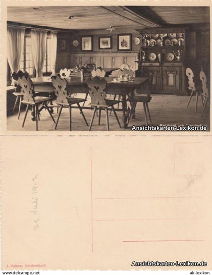 Ansichtskarte Reichenbach im Kandertal Gaststube im alten Bären 1930