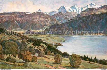 Beatenberg Thunersee BE Blick v. Schweizerhof Thunersee Bergkette
