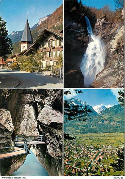 Carte Postale - Suisse - BE Berne - Meiringen - Kapellenstrasse, Relchenbachfall, Aareschlucht - Multivues - CPM - Carte