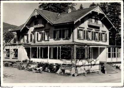 CPA Blumenstein Kanton Bern, Bad Blumenstein, Wohnhaus Familie Wenger, Veranda