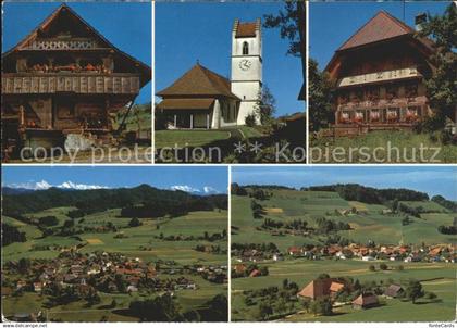 Duerrenroth Bauernhaus Kirche Panorama Emmental