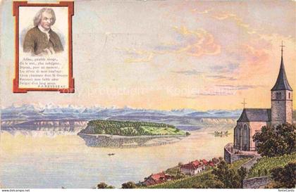 Gleresse Ligerz Bielersee BE Eglise e Lac Bienne