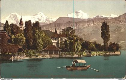 Hilterfingen Thunersee am Thunersee mit Eiger Moench Jungfrau