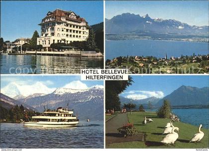 Hilterfingen Thunersee Hotel Bellevue Thunersee Passagierschiff Schwaene