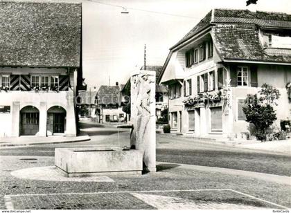 Ins-Anet BE Dorfbrunnen Dorfpartie