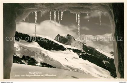 Jungfraujoch Blick vom Sphynx Stollen auf Kammhorn Gebirgspanorama Berner Alpen