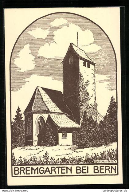 Künstler-AK Bremgarten, Kirche