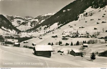 Lauenen Winterpanorama Lauenental