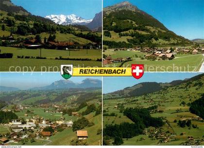 Reichenbach Kandertal BE Dorf mit Bluemlisalp Kien Dorf mit Niesen Faltschen