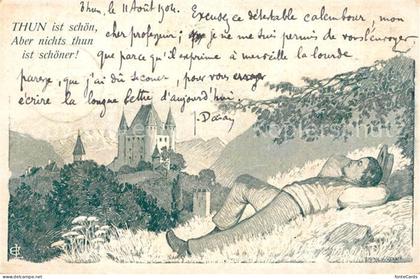 Thun BE Schloss Thun ist schoen aber nichts thun ist schoener