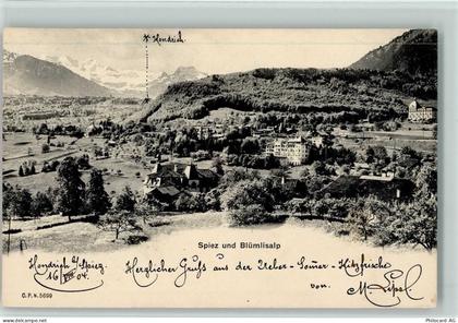 3700 Spiez 1904 - Spiez und Blümlisalp - 10156725