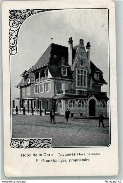 2710 Tavannes 1913 Gebrauchsspuren Hotel de la Gare - 13596551