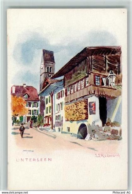 3800 Unterseen Künstlerkarte sign - 13112722