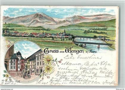 3380 Wangen an der Aare 1899 BOAKC Lithographie - 13702286