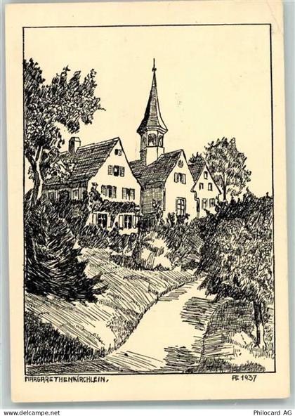 4102 Binningen Künstlerkarte Margarethenkirchlein - 10624202